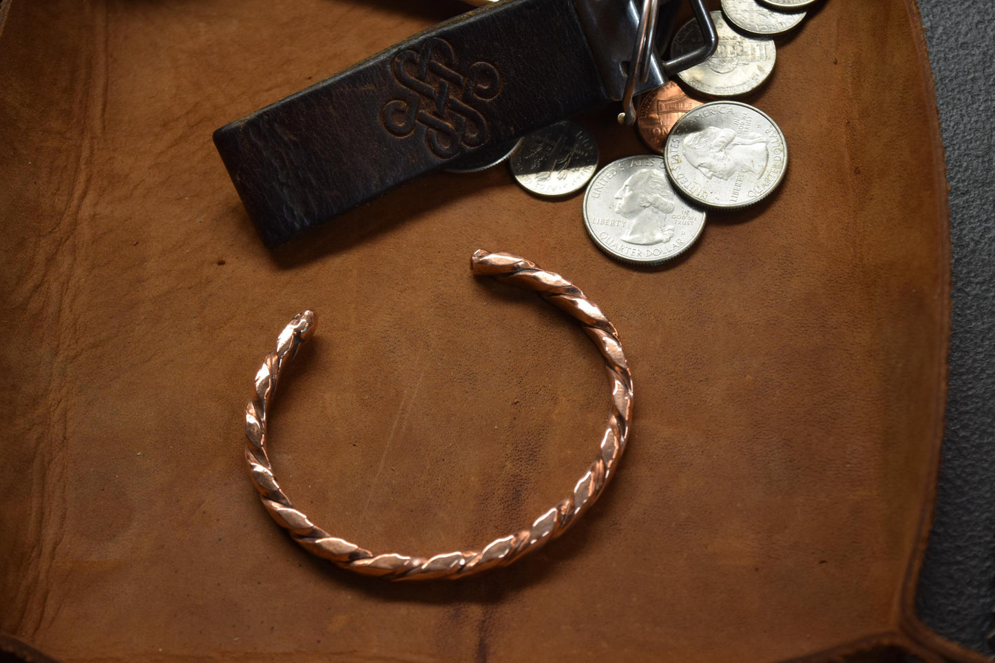 Handcrafted Twisted Braided Copper Cuff Bracelet
