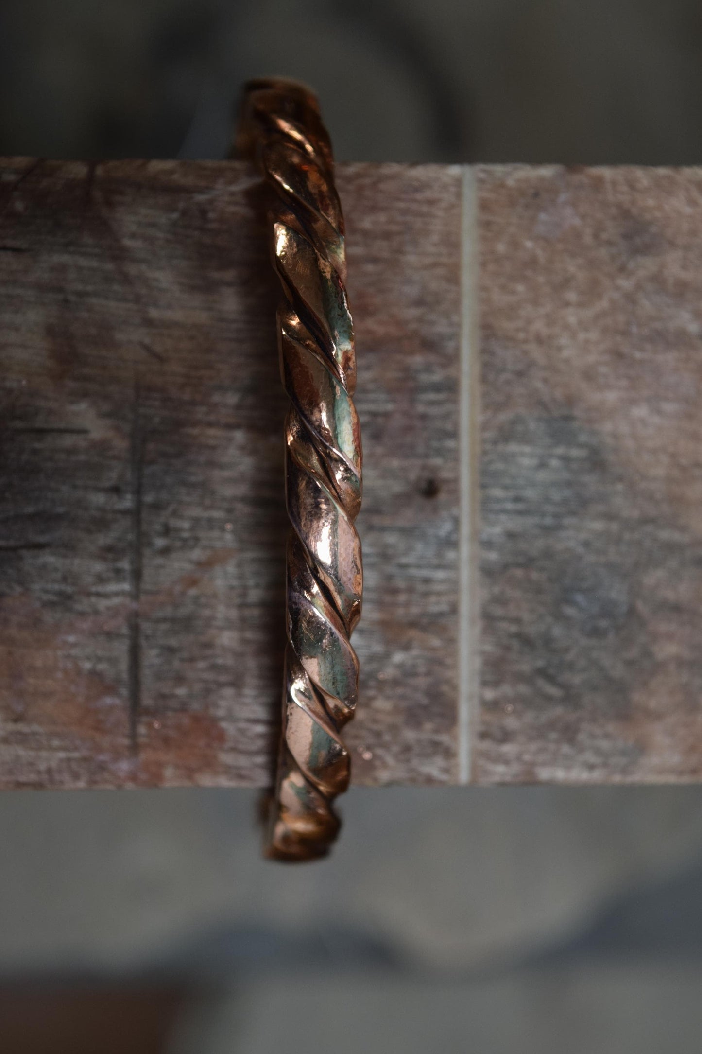 Handcrafted Twisted Braided Copper Cuff Bracelet