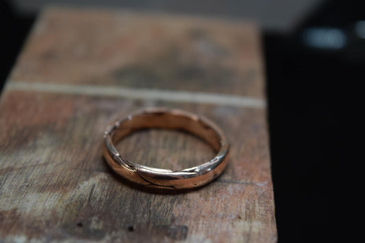 Hand Forged Braided Copper Ring