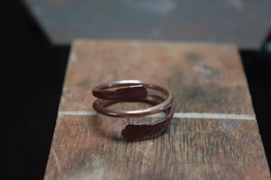 Hand Forged Copper Wrap Ring
